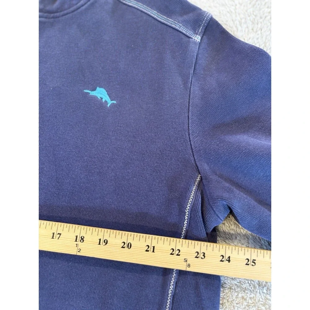 Tommy Bahama Tobago Bay 1/4 Half Zip Sweatshirt Men’s XL Island Navy Sweater